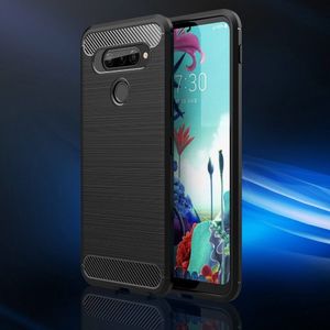 Hurtel Carbon Case elastyczne etui pokrowiec LG K50S czarny uniwersalny 8
