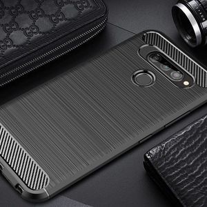 Hurtel Carbon Case elastyczne etui pokrowiec LG K50S czarny uniwersalny 9