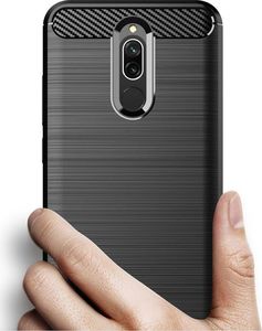 Hurtel Carbon Case elastyczne etui pokrowiec Xiaomi Redmi 8 czarny uniwersalny 8