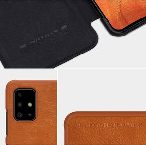 Nillkin Nillkin Qin skórzana kabura etui Samsung Galaxy A71 czarny uniwersalny 13