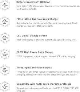 Powerbank Baseus Adaman 10000mAh Czarny 18