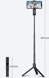 Selfie stick Remax Remax selfie stick teleskopowy rozsuwany kijek do selfie statyw z pilotem Bluetooth czarny (XT-P018 black) uniwersalny 11