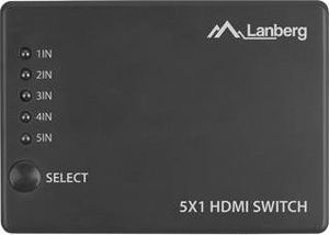 Lanberg SWITCH VIDEO LANBERG 5X HDMI CZARNY + PORT MICRO USB 1