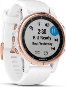 Zegarek sportowy Garmin Zegarek fenix 5S Plus Sapphire Rose Gold / White Band (010-01987-07) 2