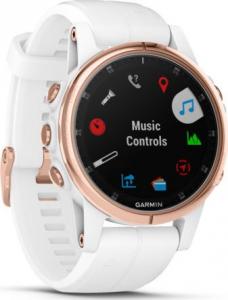 Zegarek sportowy Garmin Zegarek fenix 5S Plus Sapphire Rose Gold / White Band (010-01987-07) 4
