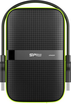 Dysk zewnętrzny HDD Silicon Power Armor A60 2TB Czarno-zielony (SP020TBPHDA60S3K) 1