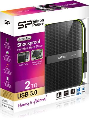 Dysk zewnętrzny HDD Silicon Power Armor A60 1TB Czarno-zielony (SP010TBPHDA60S3K) 2