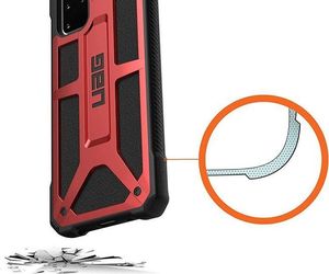 UAG Etui na telefon UAG Monarch do Samsung Galaxy S20 Plus Crimson Red Leather uniwersalny 3