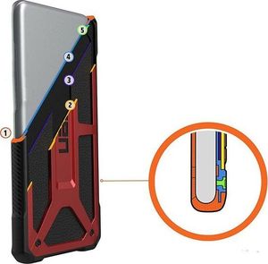 UAG Etui na telefon UAG Monarch do Samsung Galaxy S20 Plus Crimson Red Leather uniwersalny 6