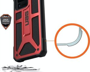 UAG Etui na telefon UAG Monarch do Samsung Galaxy S20 Ultra Crimson Red Leather uniwersalny 3