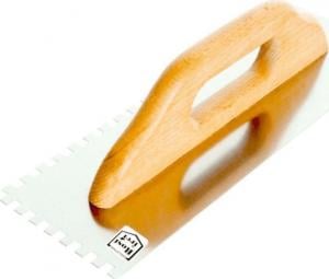 EPM paca nierdzewna zębata uchwyt drewniany 480x130mm ząb 8x8 (E-323-6483) 1