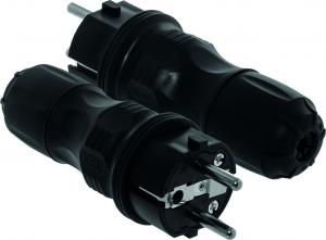 Volteo Wtyczka Prosta 2p+z, 16a Extreme Uni Ip54 Czarna 2