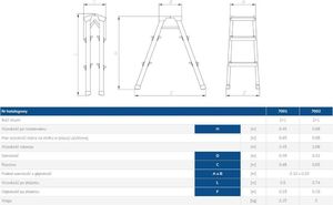 Drabex Drabina wolnostojąca dwustronna aluminiowa 2 stopniowa (DR7002) 4