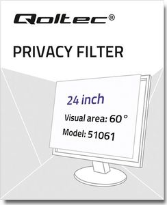 Filtr Qoltec Filtr prywatyzujacy Rodo | 24 cale | 16:10 | Czarny -51061 2