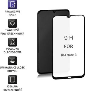 Qoltec Szkło ochronne hartowane PREMIUM Qoltec do Xiaomi Redmi Note 8 | Czarne 2