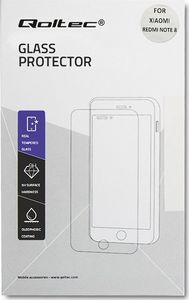 Qoltec Szkło ochronne hartowane PREMIUM Qoltec do Xiaomi Redmi Note 8 | Czarne 3