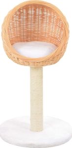 vidaXL Drapak dla kota ze słupkiem sizalowym, naturalny, wiklina 2