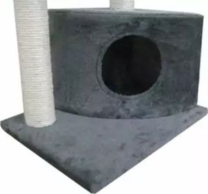 vidaXL Drapak dla kota, drzewko (70 cm), plusz, szary 3