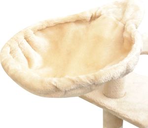 vidaXL Drapak dla kota z sizalowymi słupkami, 150 cm, beżowy 5