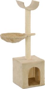vidaXL Drapak dla kota z sizalowymi słupkami, 105 cm, beżowy 2
