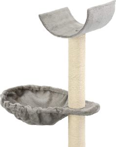 vidaXL Drapak dla kota z sizalowymi słupkami, 105 cm, szary 4