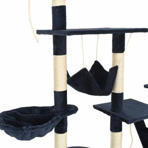 vidaXL Drapak dla kota z sizalowymi słupkami, 230-250 cm, niebieski 6