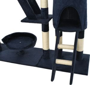 vidaXL Drapak dla kota z sizalowymi słupkami, 230-250 cm, niebieski 7