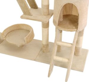 vidaXL Drapak dla kota z sizalowymi słupkami, 230-250 cm, beżowy (170619) - 170619 7