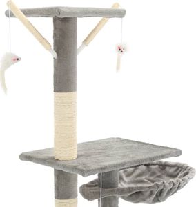 vidaXL Drapak dla kota z sizalowymi słupkami, 230-250 cm, szary 5