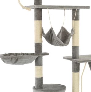 vidaXL Drapak dla kota z sizalowymi słupkami, 230-250 cm, szary 6