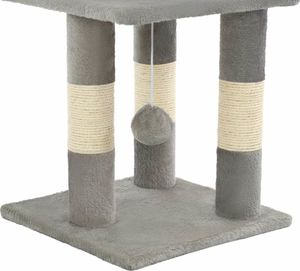 vidaXL Drapak dla kota ze słupkami sizalowymi, 65 cm, szary 7