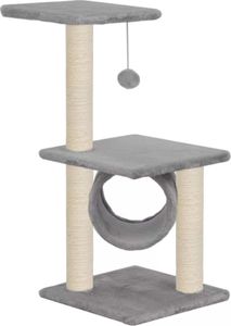 vidaXL Drapak dla kota z sizalowymi słupkami, 65 cm, szary 2