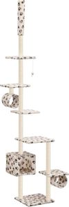 vidaXL Drapak dla kota z sizalowymi słupkami, 260 cm, beżowy w łapki 2