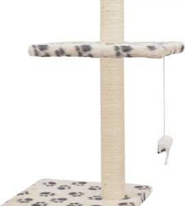 vidaXL Drapak dla kota z sizalowymi słupkami, 260 cm, beżowy w łapki 6