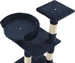 vidaXL Drapak dla kota ze słupkami sizalowymi, 65 cm, niebieski 4