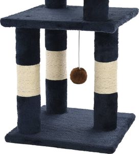 vidaXL Drapak dla kota ze słupkami sizalowymi, 65 cm, niebieski 5