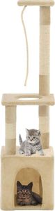 vidaXL Drapak dla kota ze słupkami sizalowymi, 109 cm, beżowy (170604) - 170604 1
