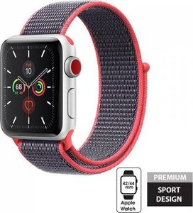 Crong Crong Nylon Band - Pasek sportowy Apple Watch 42/44 mm (Electric Pink) 1