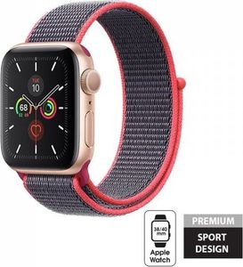 Crong Crong Nylon Band - Pasek sportowy Apple Watch 38/40 mm (Electric Pink) 1