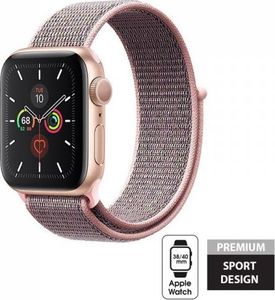 Crong Crong Nylon Band - Pasek sportowy Apple Watch 38/40 mm (Light Pink) 1