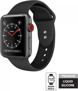 Crong Crong Liquid Band - Pasek Apple Watch 38/40 mm (czarny) 1