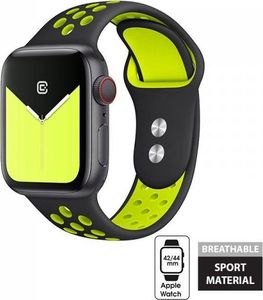 Crong Crong Duo Sport Band - Pasek Apple Watch 42/44 mm (czarny/limonkowy) 1