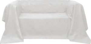 vidaXL Narzuta na kanapę, micro-zamsz, kremowa, 210 x 280 cm 1