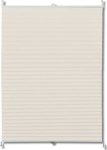 vidaXL Roleta plisowana, kremowa (70x125 cm) 2