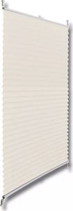 vidaXL Roleta plisowana, kremowa (70x125 cm) 3