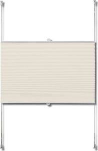 vidaXL Roleta plisowana, kremowa (70x125 cm) 4