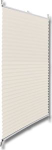 vidaXL Roleta plisowana, kremowa (50x150cm) 3