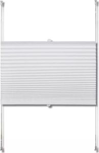 vidaXL Roleta plisowana, biała (90x125cm) 4