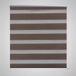 vidaXL Roleta kawa w jasne pasy (90 x 150 cm) 1