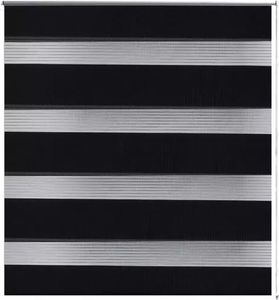 vidaXL Roleta Zebra 80 x 150 cm Czarna 2
